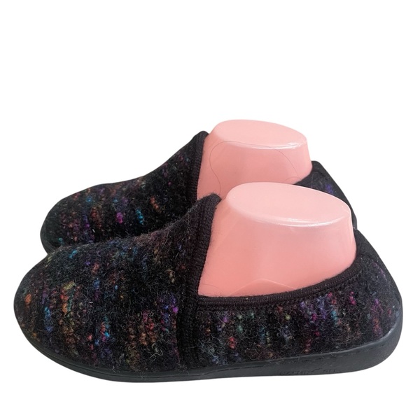 Haflinger Boiled Wool Slippers Unisex EU 41 Mens 8 Womens 10 Speckled ‎ Colorful - Picture 1 of 8